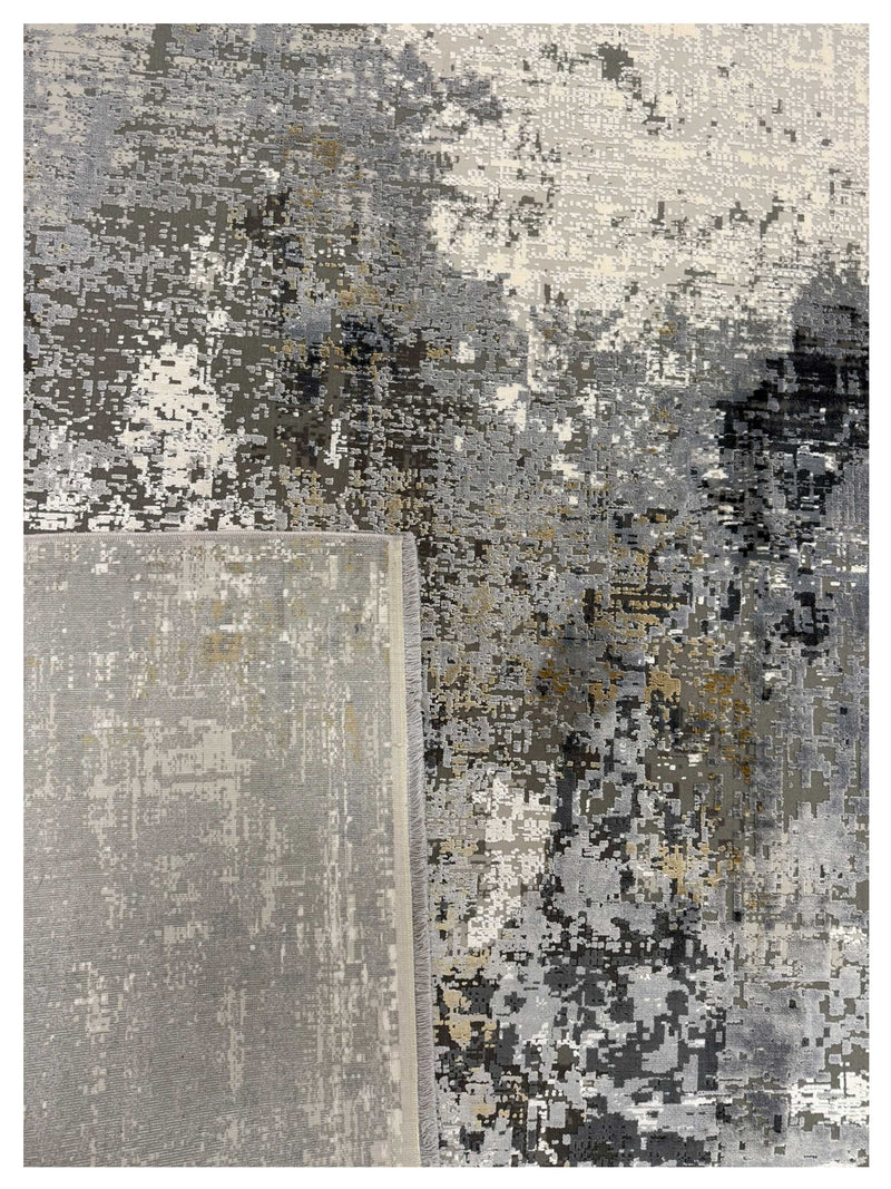 Pacific Ibiza 74056 Ivory Grey Modern Power Loom Rug