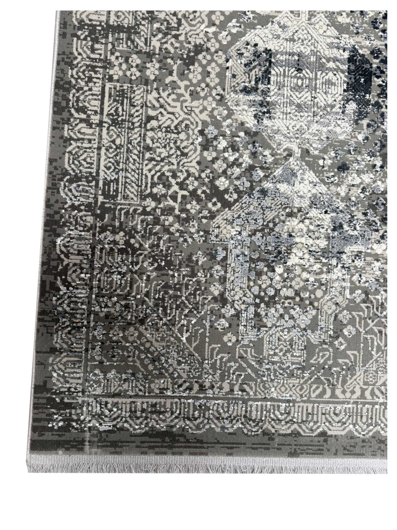 Pacific Ibiza 74057 Ivory Grey Modern Power Loom Rug