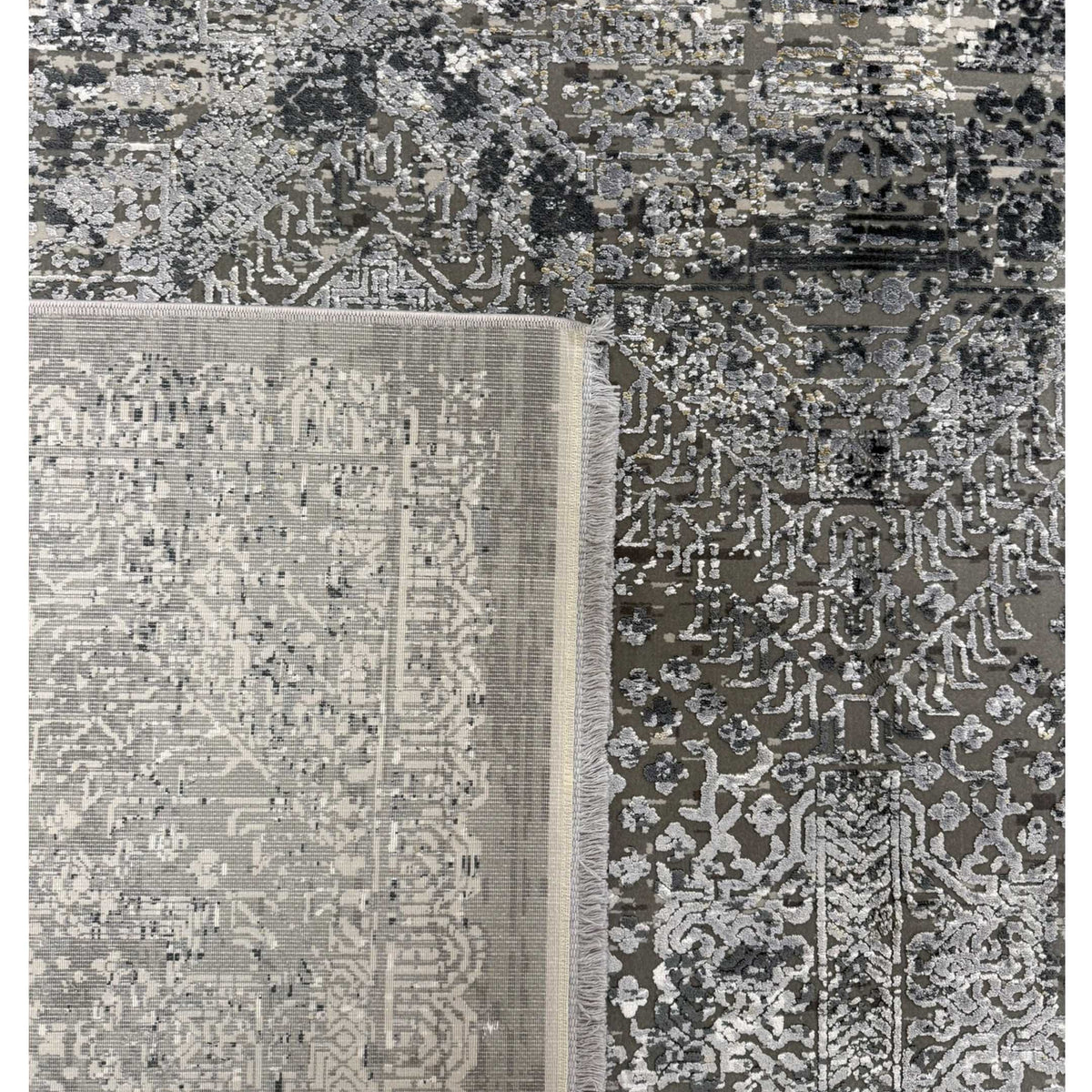 Pacific Ibiza 74057 Ivory Grey Modern Power Loom Rug