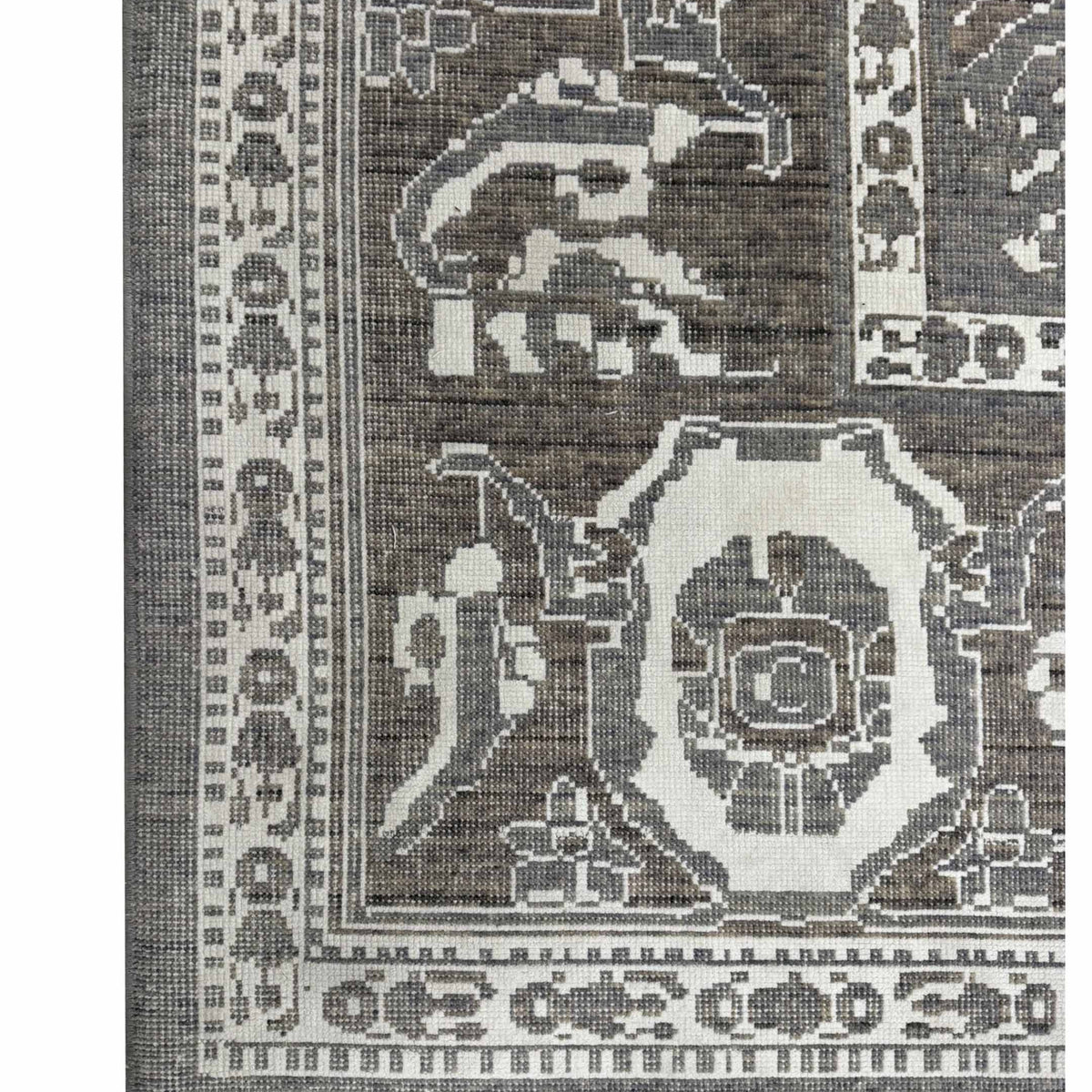 Pacific California 74064 Ivory Grey Modern Power Loom Rugs