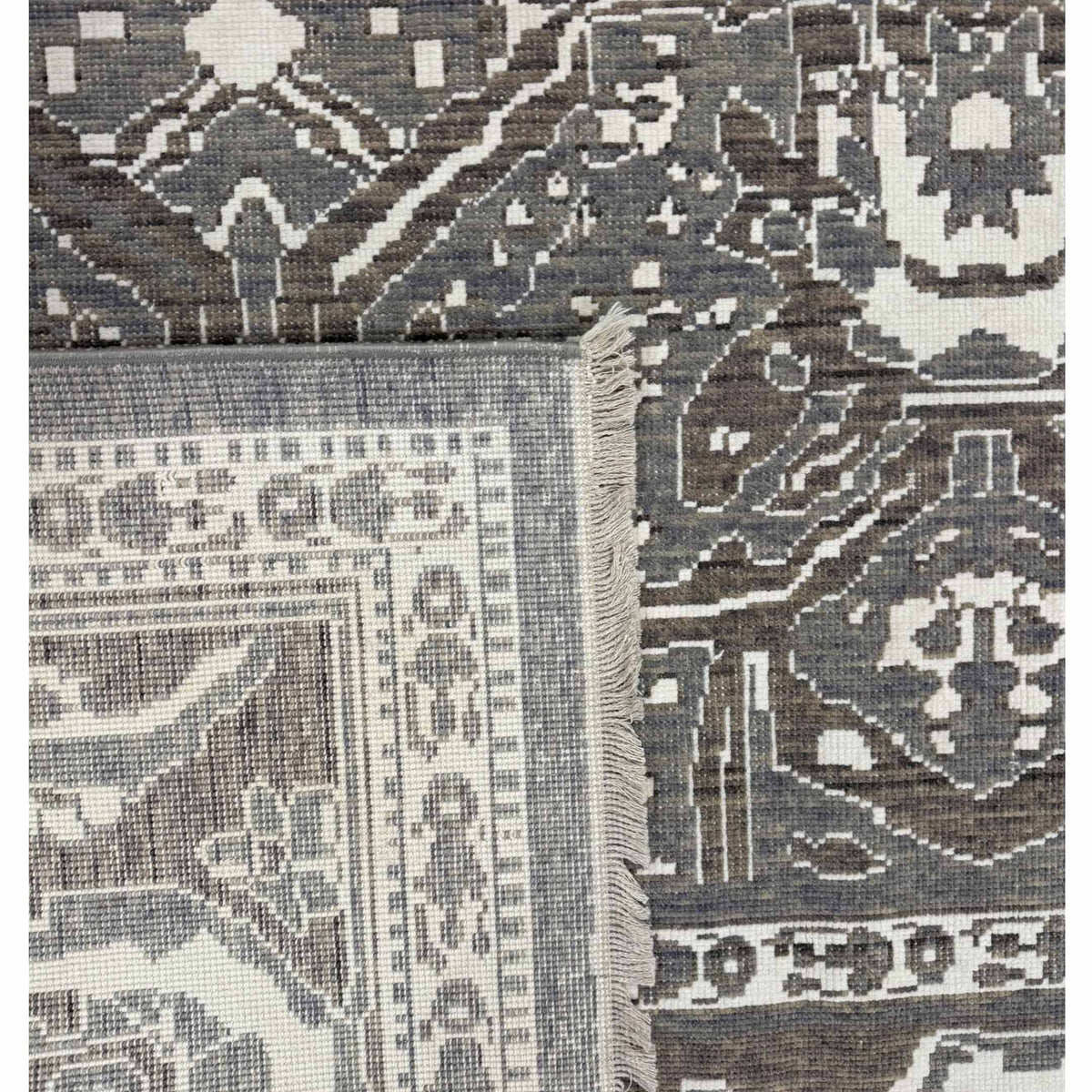 Pacific California 74064 Ivory Grey Modern Power Loom Rugs