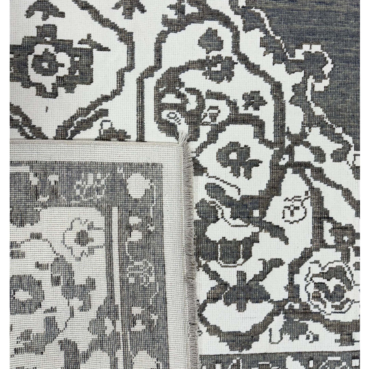 Pacific California 74066 Ivory Grey Modern Power Loom Rugs