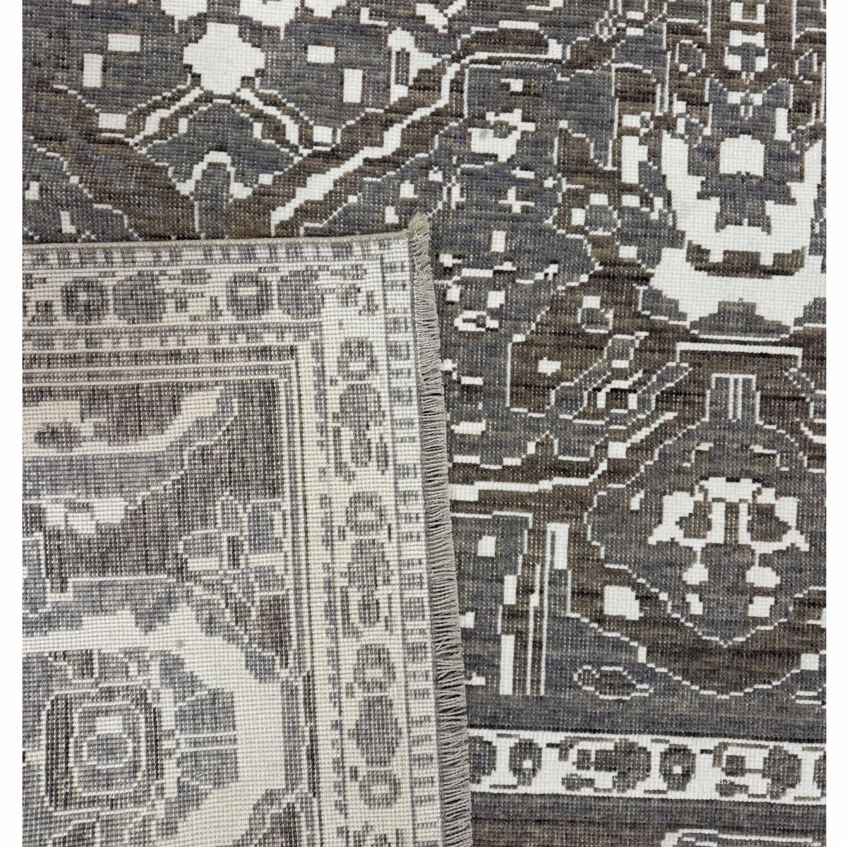 Pacific California 74069 Ivory Grey Modern Power Loom Rugs