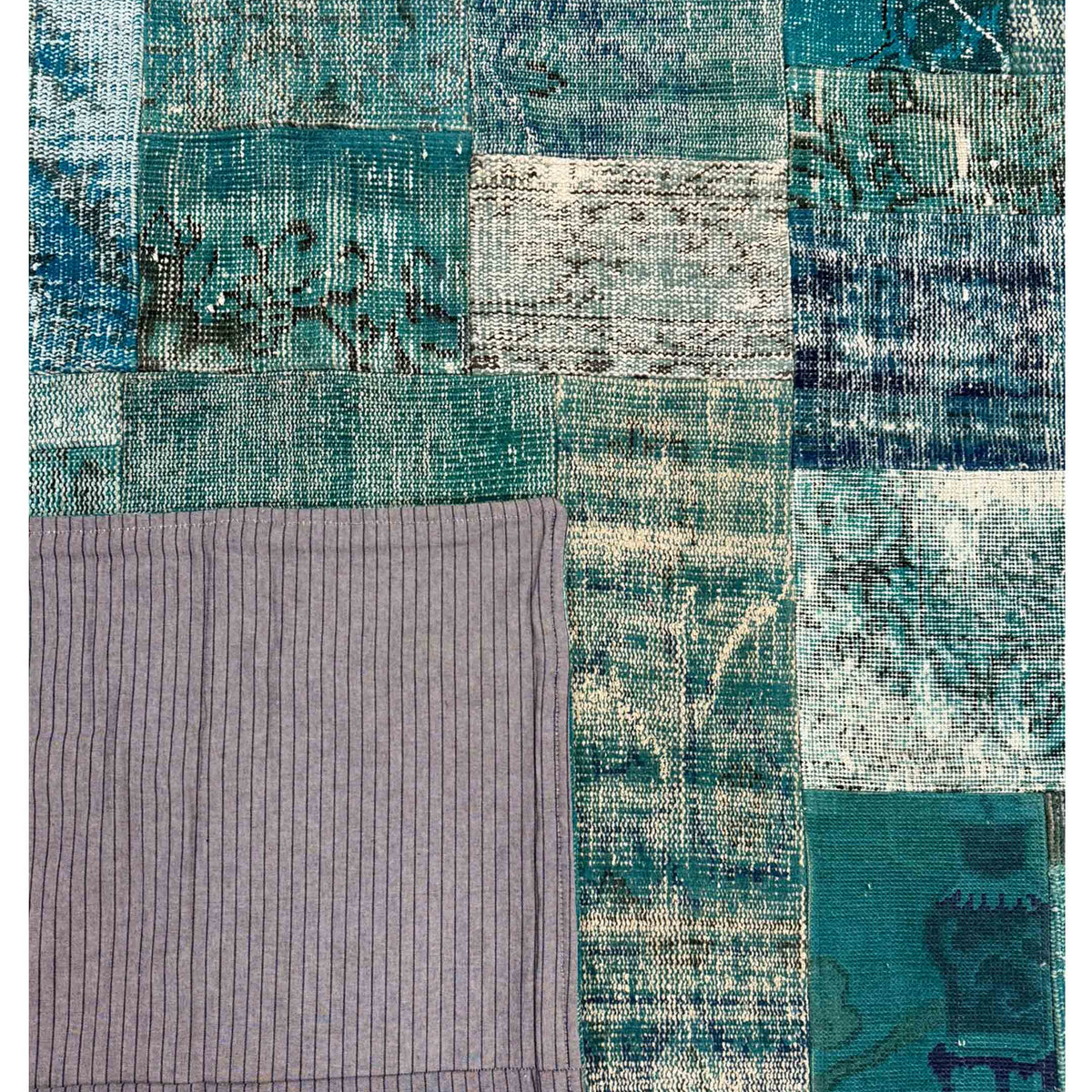 Pacific Vintage Fragments 74418 Teal Multi Modern Hand Knotted Rugs