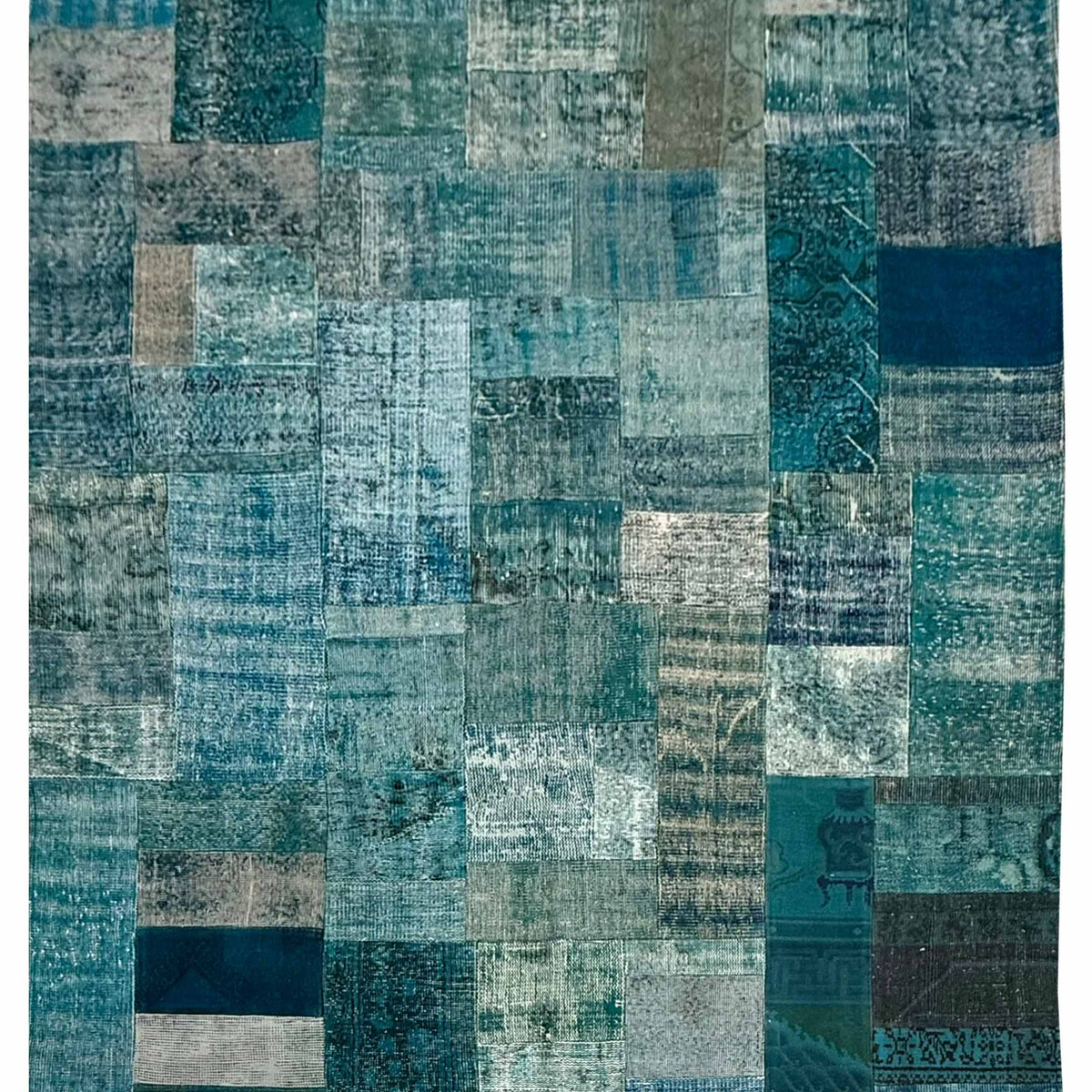 Pacific Vintage Fragments 74418 Teal Multi Modern Hand Knotted Rugs