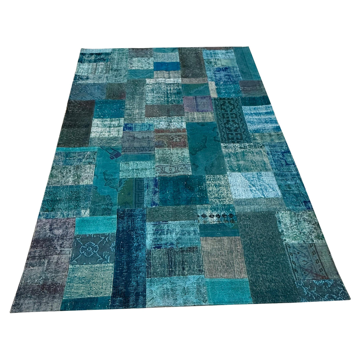 Pacific Vintage Fragments 74420 Blue Multi Modern Hand Knotted Rugs