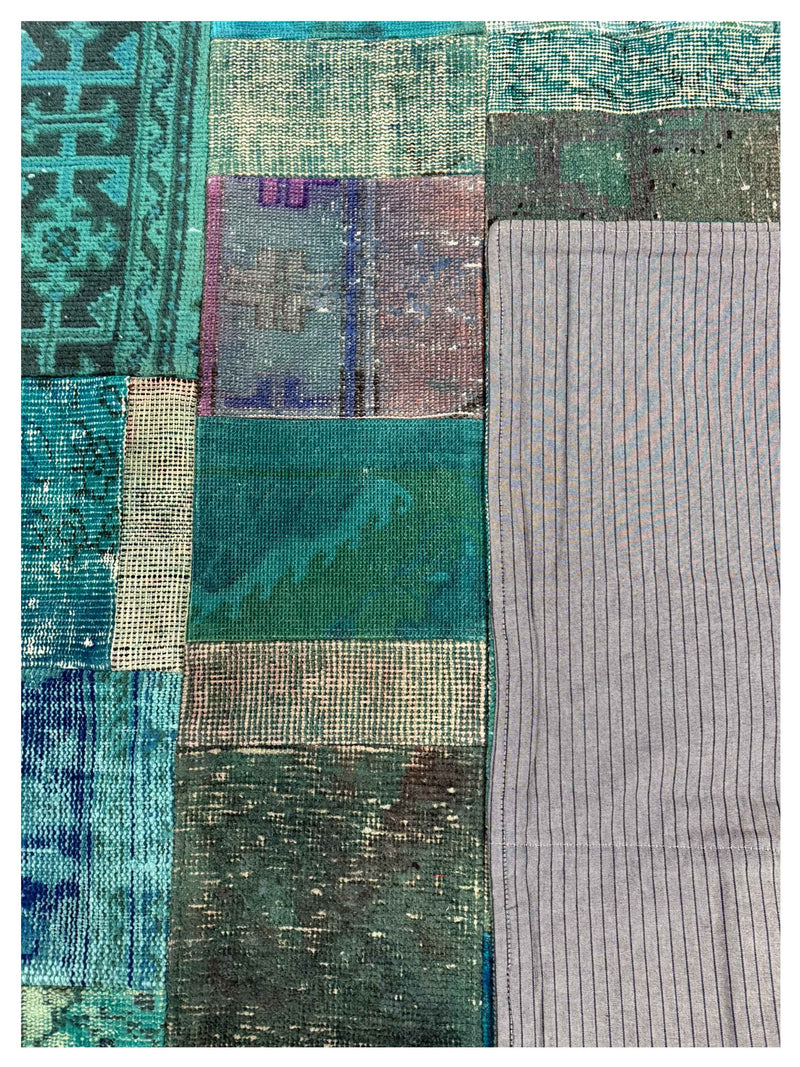 Pacific Vintage Fragments 74420 Blue Multi Modern Hand Knotted Rugs