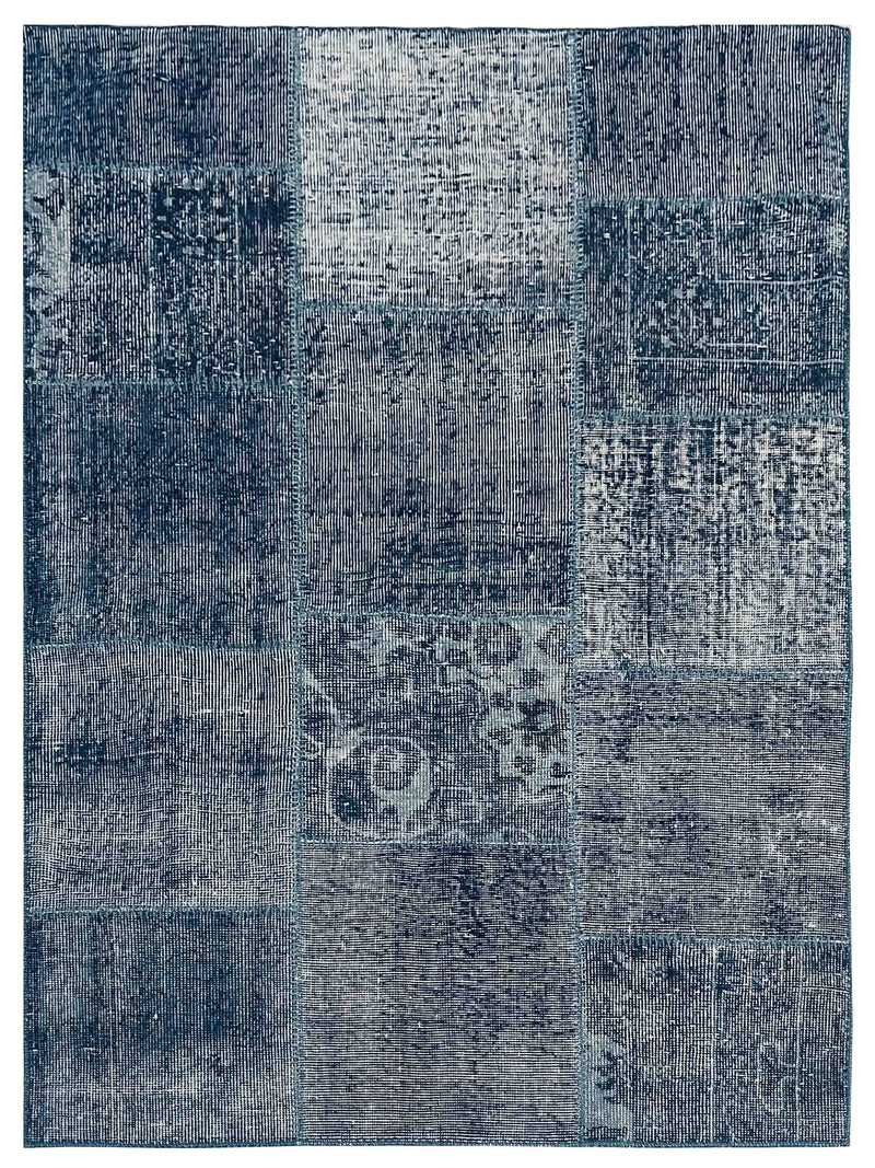 Pacific Vintage Fragments 74928 Blue Multi Modern Hand Knotted Rugs