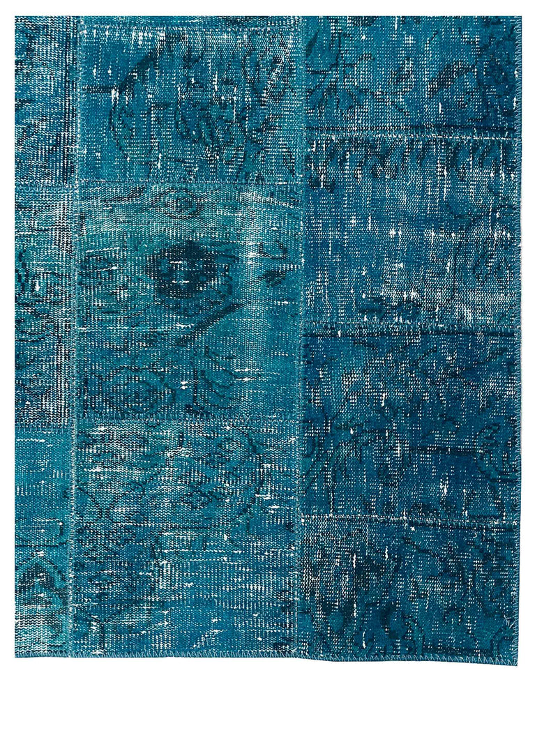 Pacific Vintage Fragments 74932 Teal Multi Modern Hand Knotted Rugs