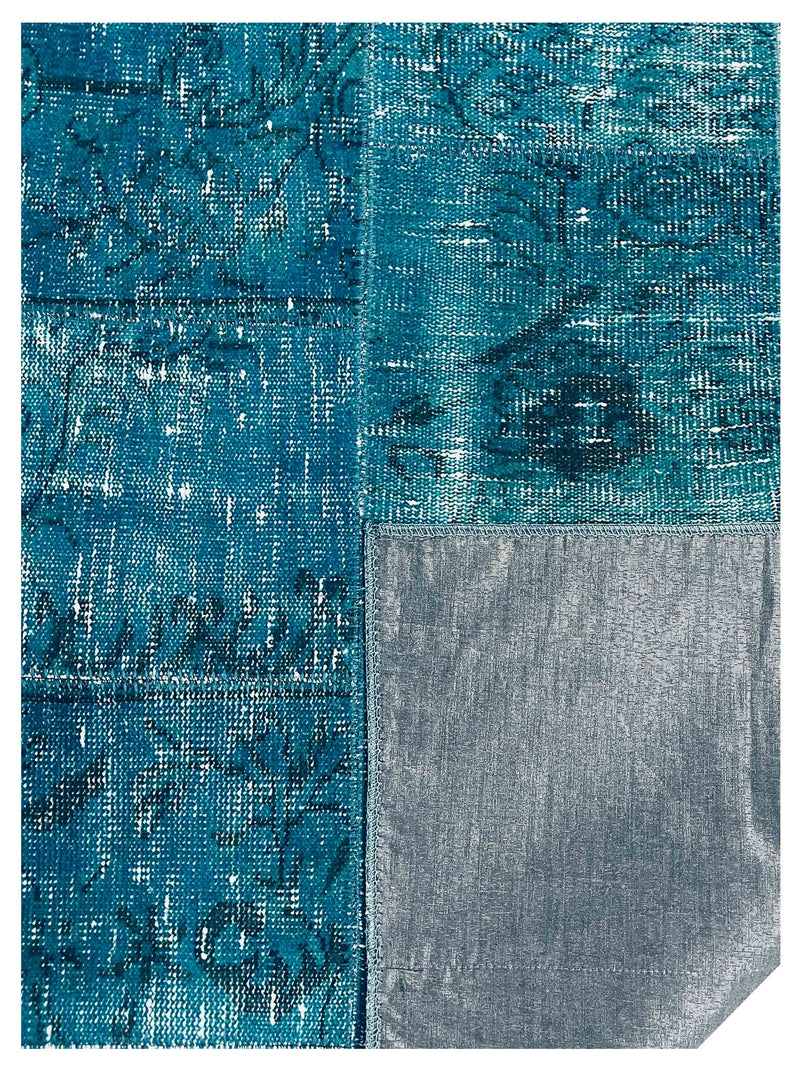 Pacific Vintage Fragments 74932 Teal Multi Modern Hand Knotted Rugs