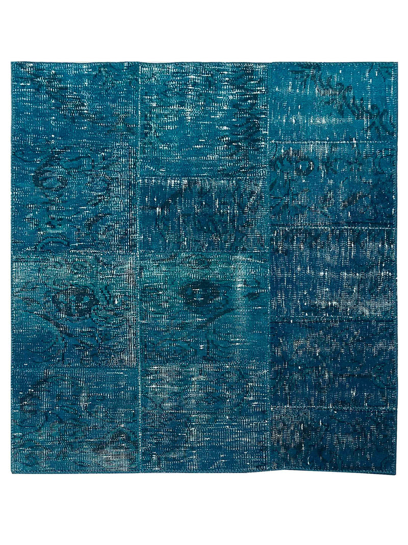Pacific Vintage Fragments 74932 Teal Multi Modern Hand Knotted Rugs