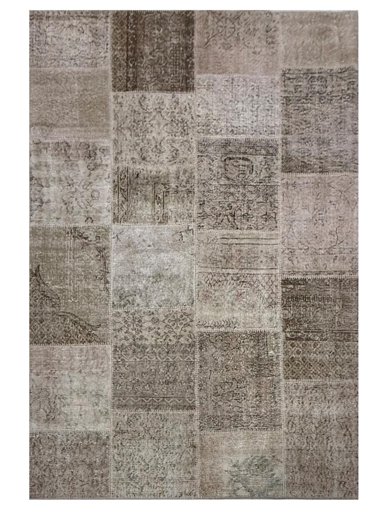 Pacific Vintage Fragments 74965 Beige Multi Modern Hand Knotted Rugs