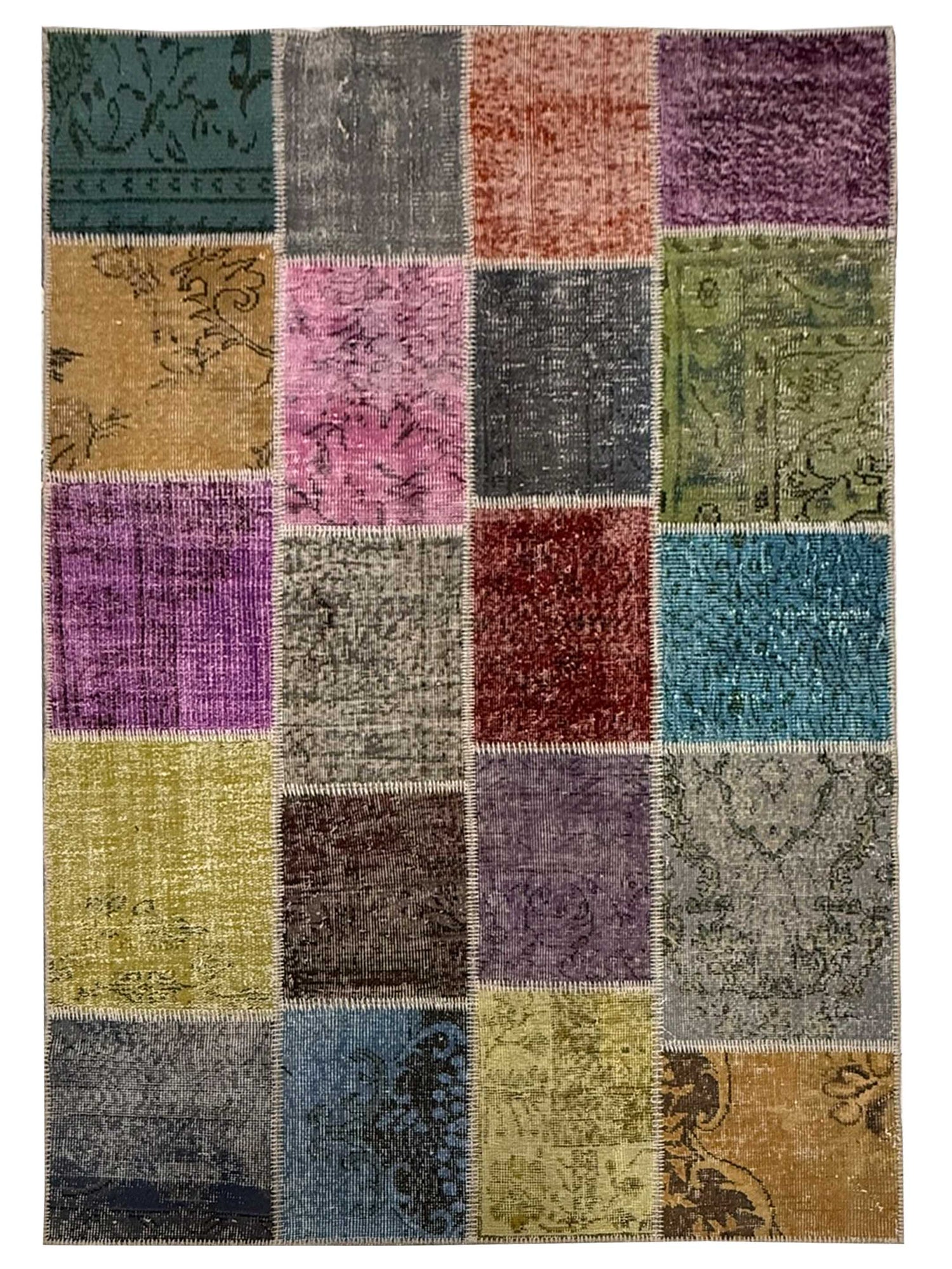 Pacific Vintage Fragments 74967 Multi Multi Modern Hand Knotted Rugs