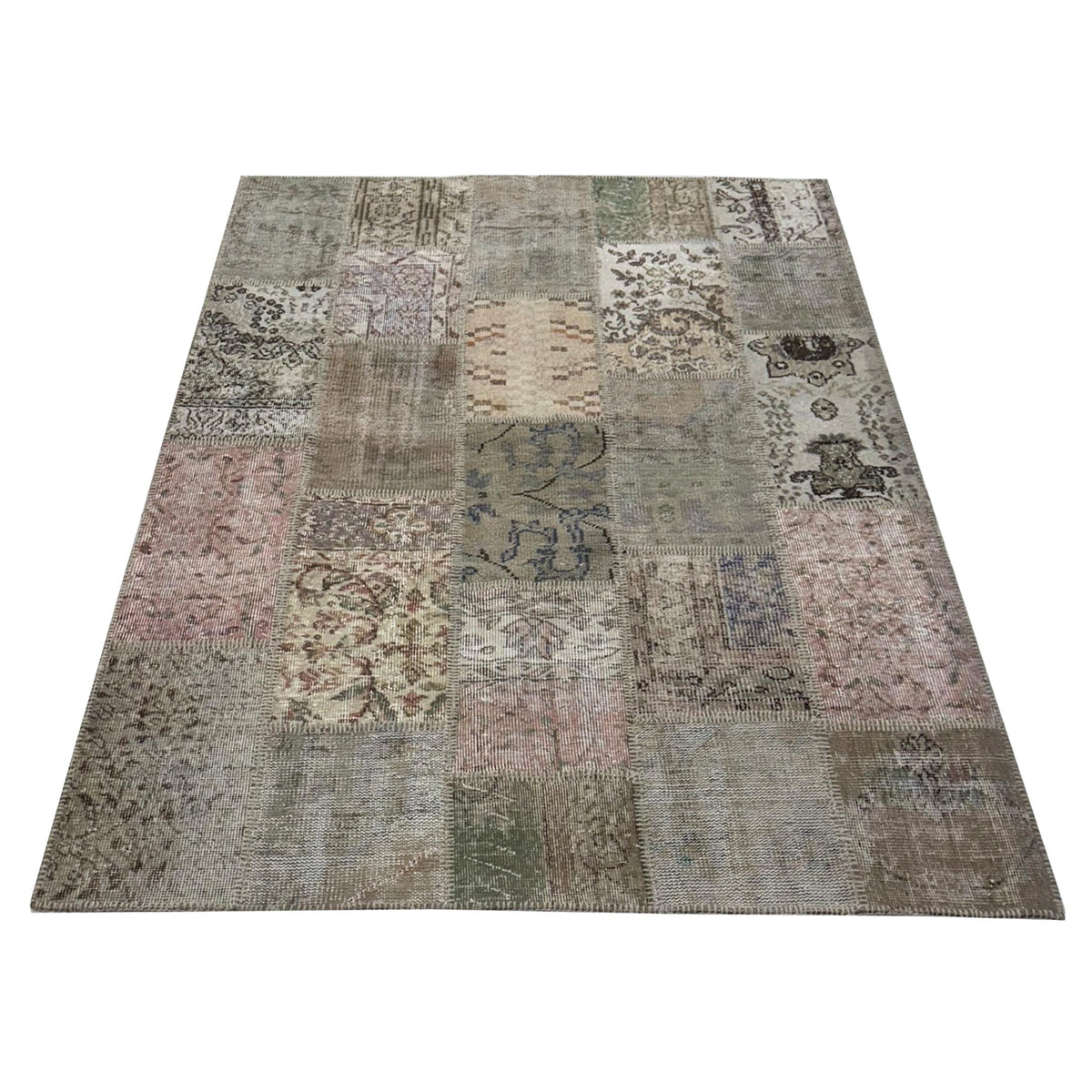 Pacific Vintage Fragments 74969 Beige Multi Modern Hand Knotted Rugs