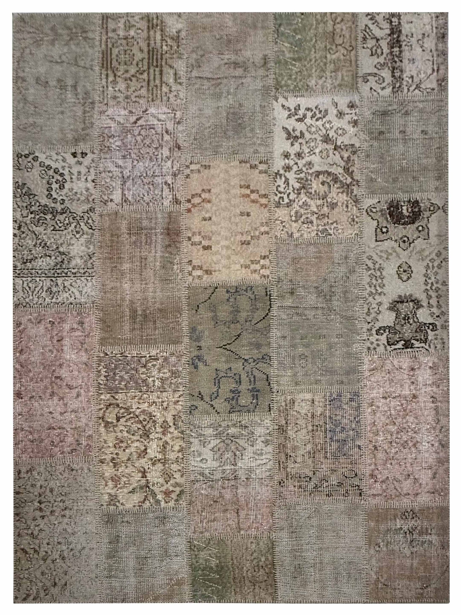 Pacific Vintage Fragments 74969 Beige Multi Modern Hand Knotted Rugs