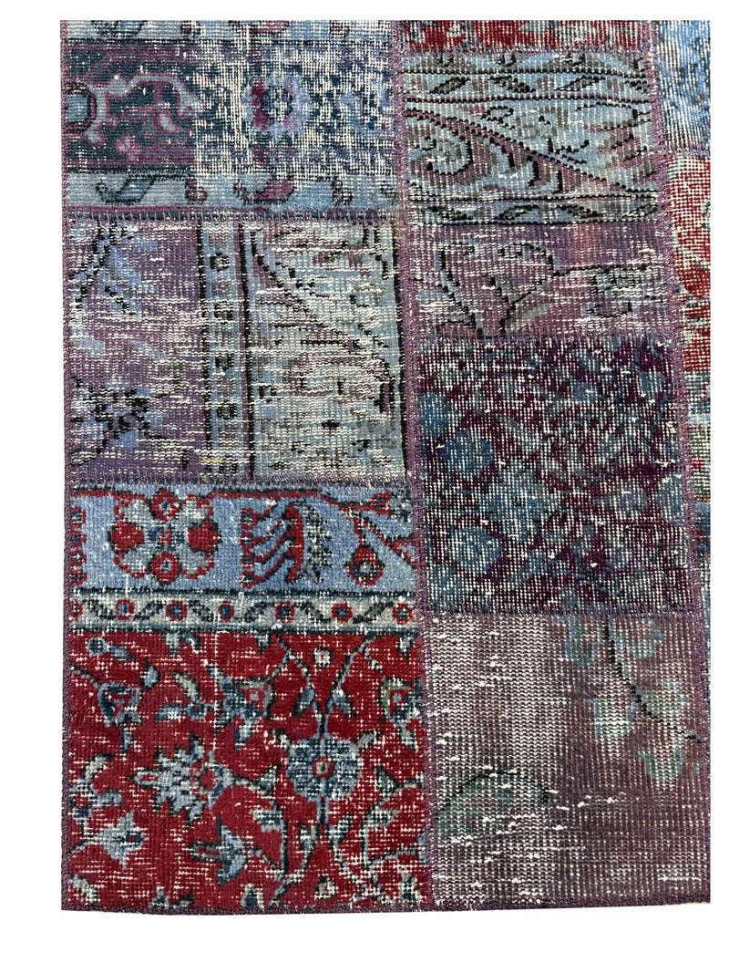 Pacific Vintage Fragments 74989 Purple Multi Modern Hand Knotted Rugs