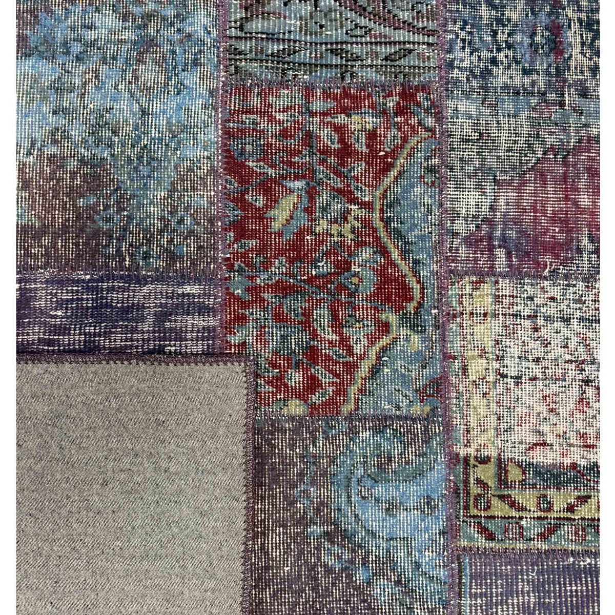 Pacific Vintage Fragments 74989 Purple Multi Modern Hand Knotted Rugs