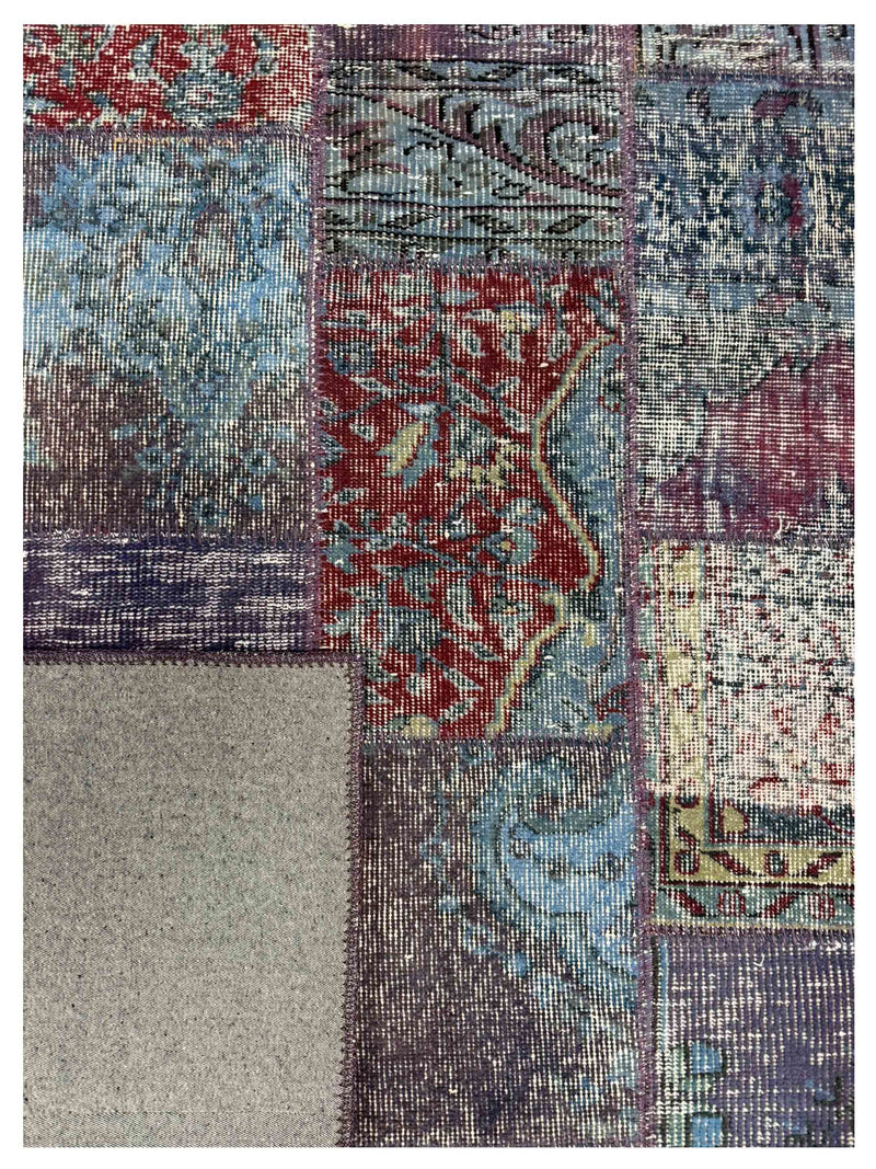 Pacific Vintage Fragments 74989 Purple Multi Modern Hand Knotted Rugs