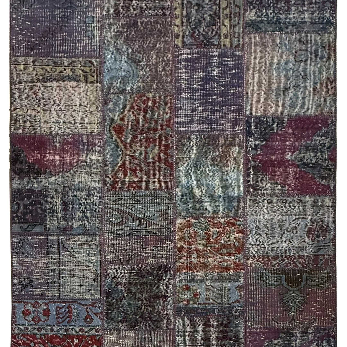 Pacific Vintage Fragments 74989 Purple Multi Modern Hand Knotted Rugs