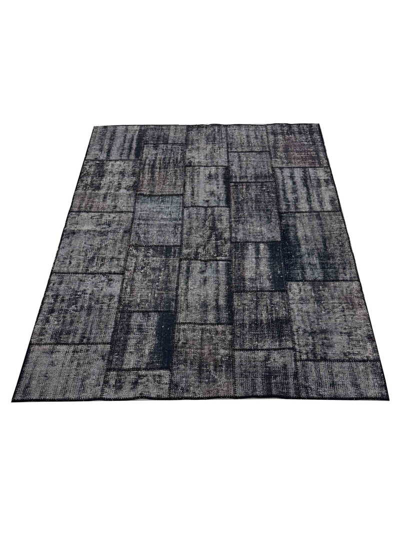 Pacific Vintage Fragments 74990 Black Multi Modern Hand Knotted Rugs