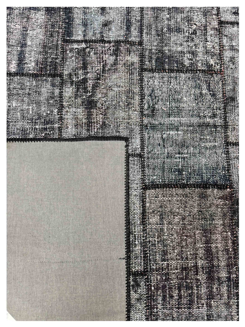Pacific Vintage Fragments 74990 Black Multi Modern Hand Knotted Rugs