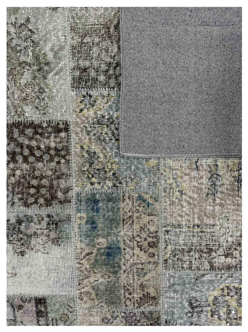 Pacific Vintage Fragments 75008 Lt.Gray Multi Modern Hand Knotted Rugs