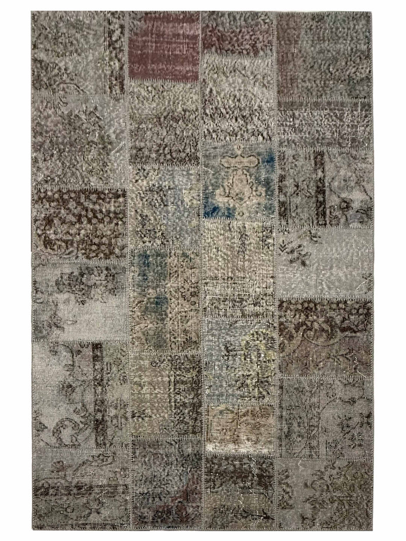 Pacific Vintage Fragments 75008 Lt.Gray Multi Modern Hand Knotted Rugs