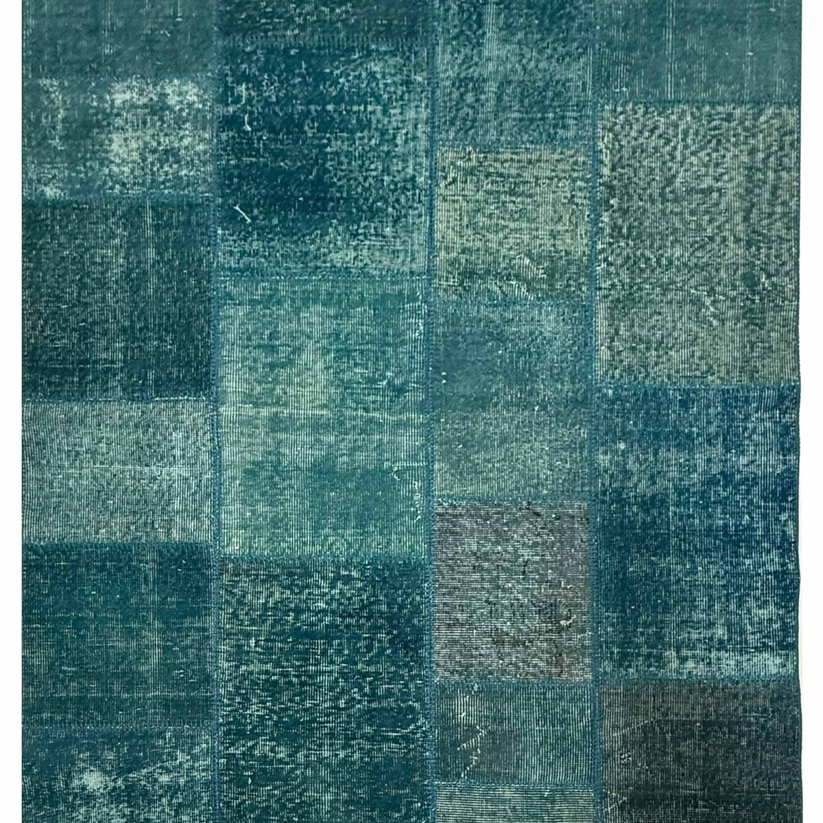 Pacific Vintage Fragments 75028 Teal Teal Modern Hand Knotted Rugs