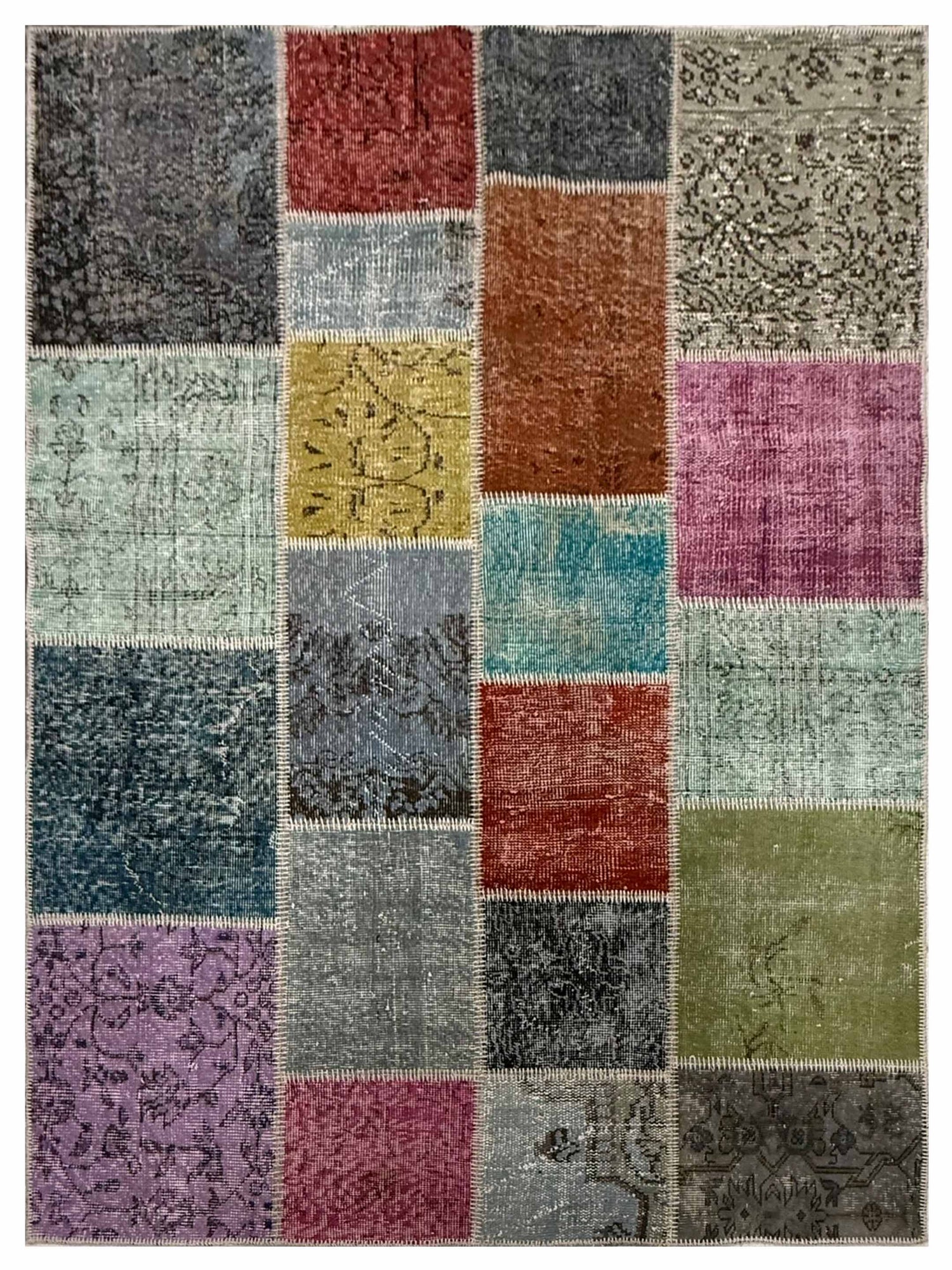 Pacific Vintage Fragments 75046 Multi Multi Modern Hand Knotted Rugs