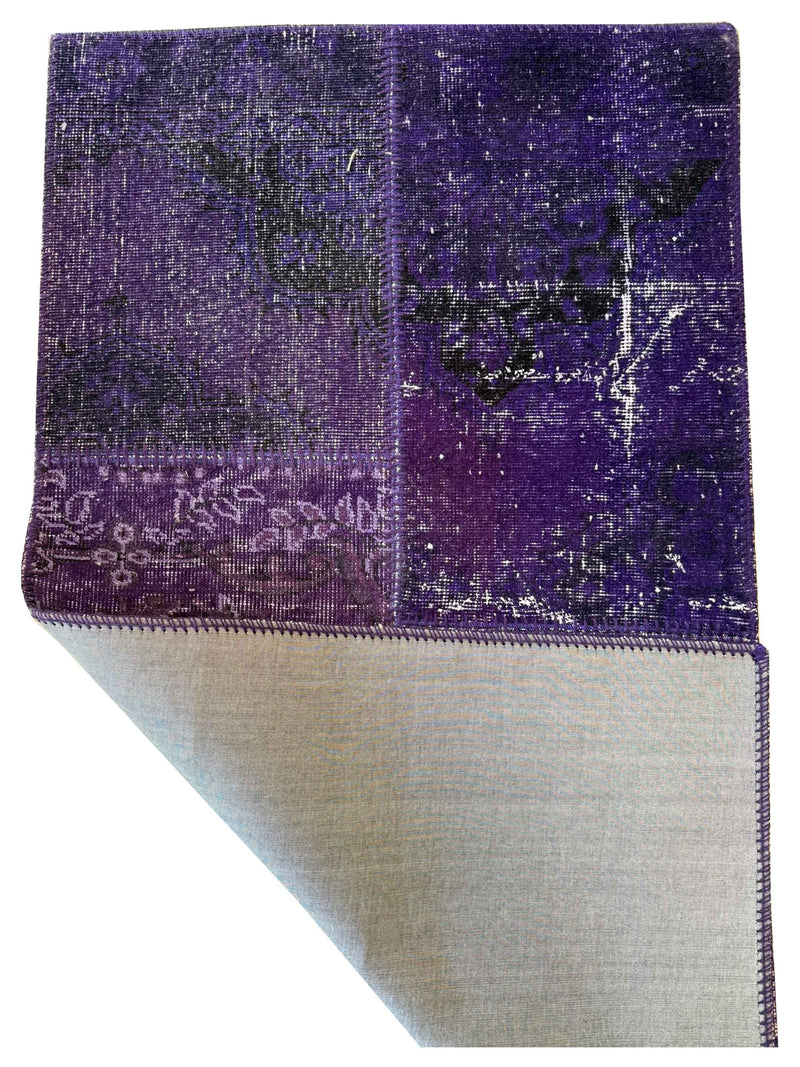 Pacific Vintage Fragments 75048 Purple Purple Modern Hand Knotted Rugs