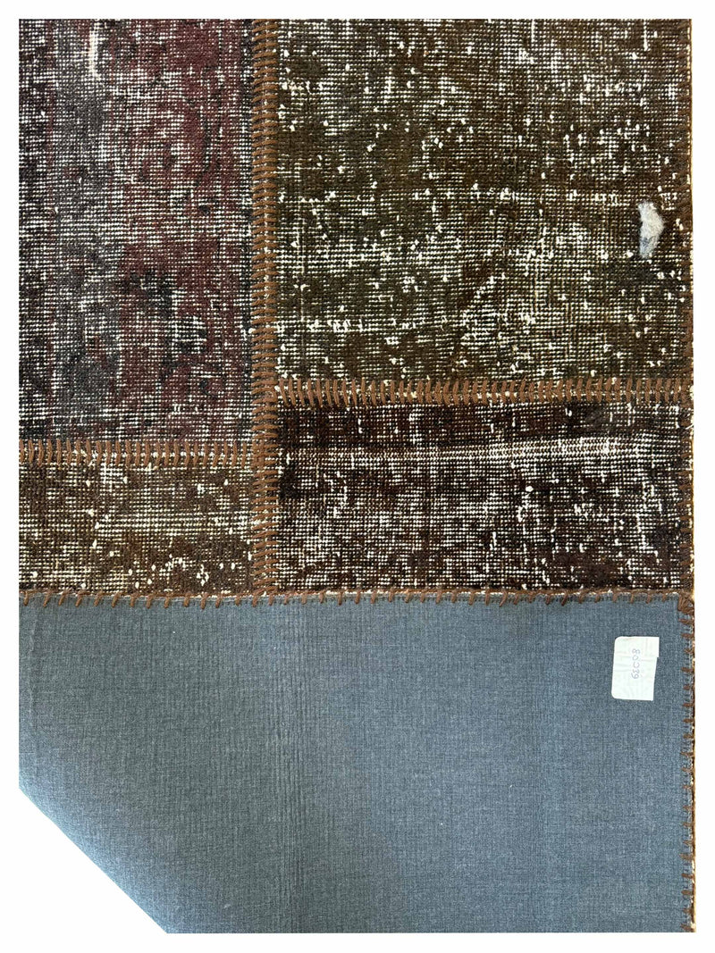 Pacific Vintage Fragments 75091 Brown Brown Modern Hand Knotted Rugs