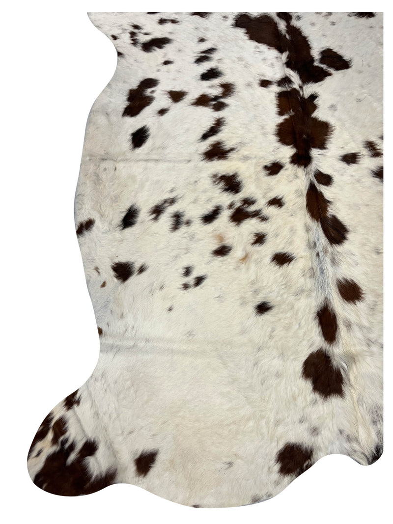 Aura Cowhide 75372 Ivory Brown Cowhide Cowhide Rug