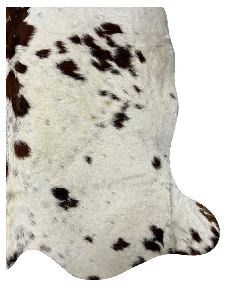 Aura Cowhide 75372 Ivory Brown Cowhide Cowhide Rug