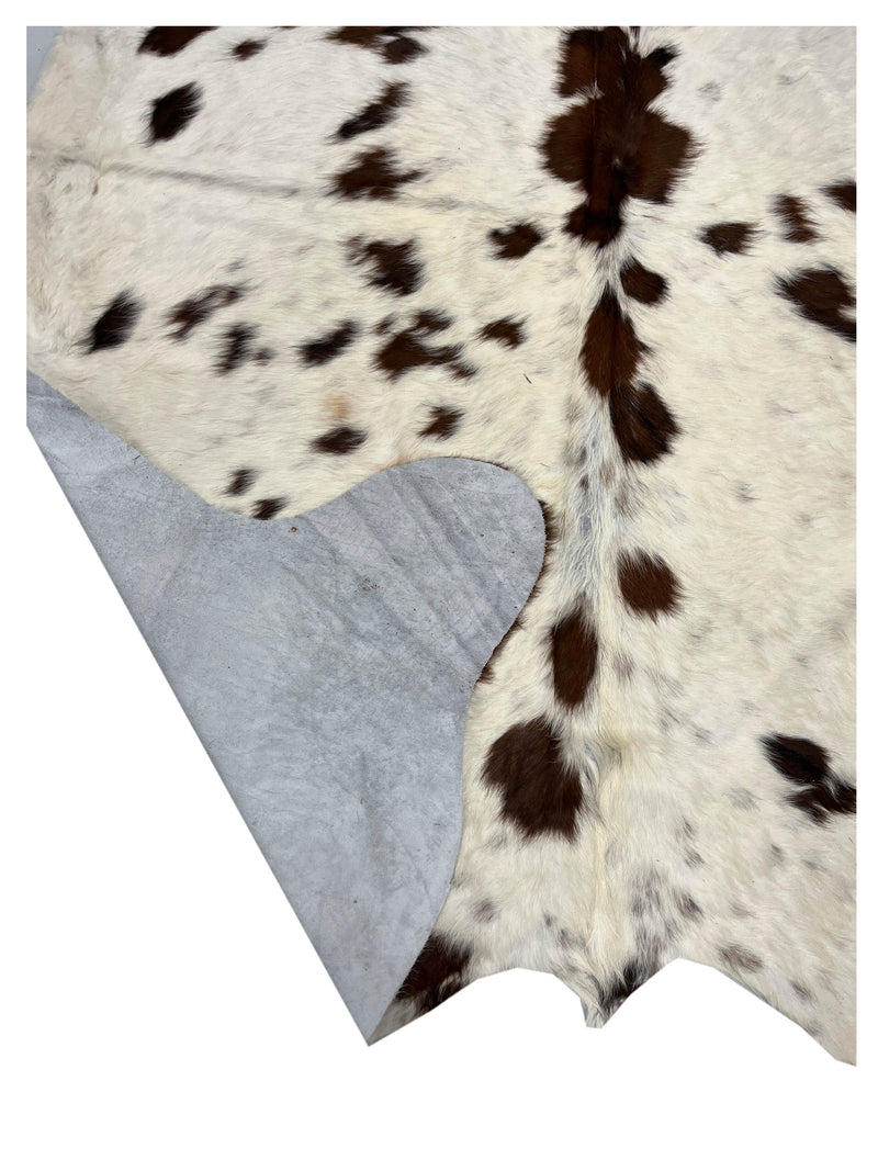 Aura Cowhide 75372 Ivory Brown Cowhide Cowhide Rug