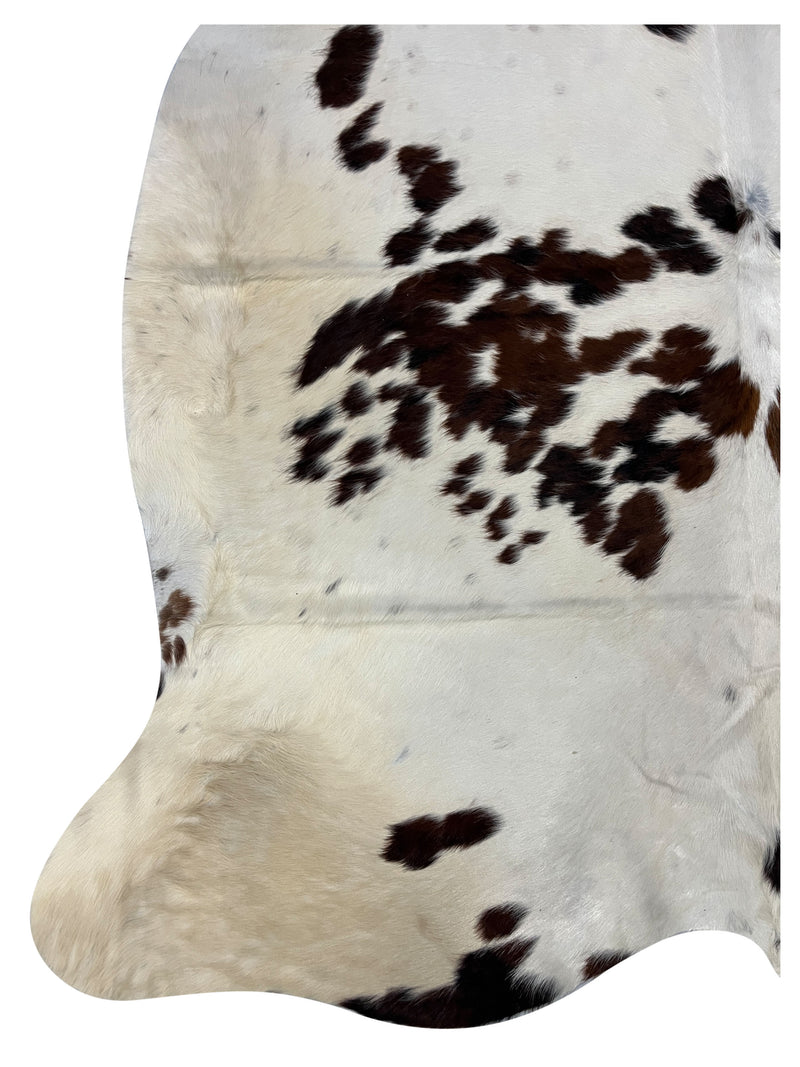 Aura Cowhide 75374 Ivory Brown Cowhide Cowhide Rug