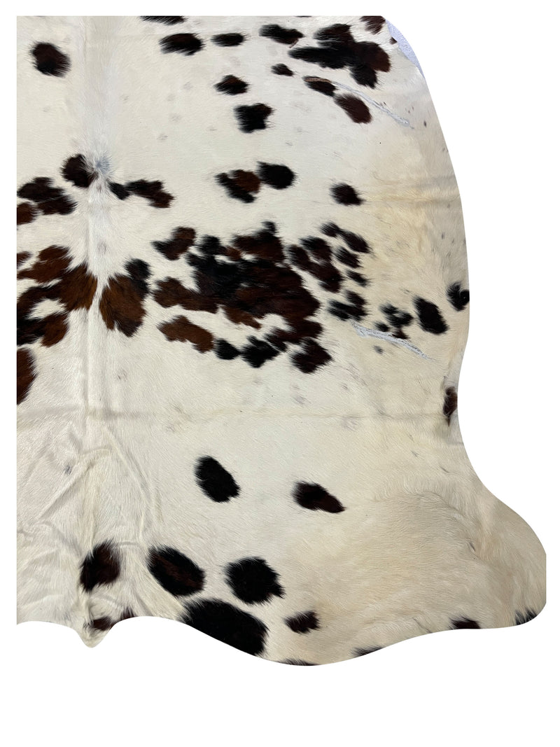 Aura Cowhide 75374 Ivory Brown Cowhide Cowhide Rug