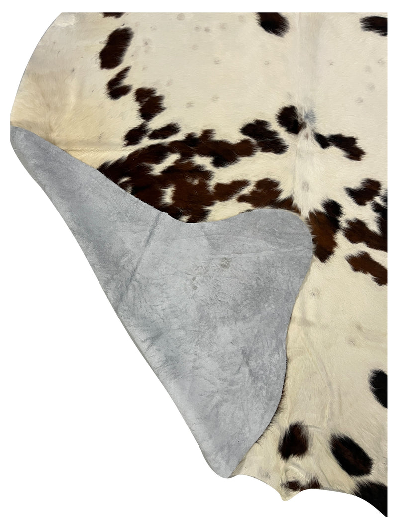 Aura Cowhide 75374 Ivory Brown Cowhide Cowhide Rug