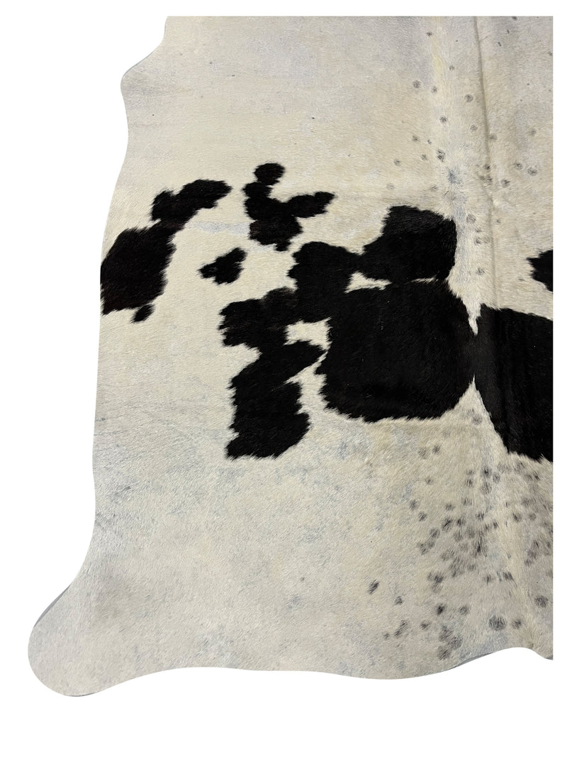 Aura Cowhide 75377 Ivory Black Cowhide Cowhide Rug