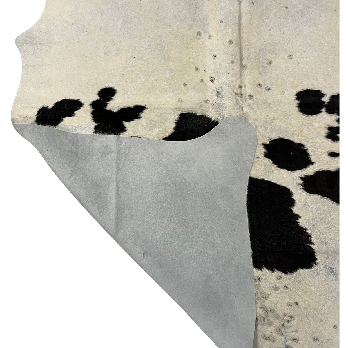 Aura Cowhide 75377 Ivory Black Cowhide Cowhide Rug