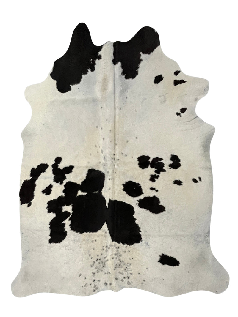 Aura Cowhide 75377 Ivory Black Cowhide Cowhide Rug