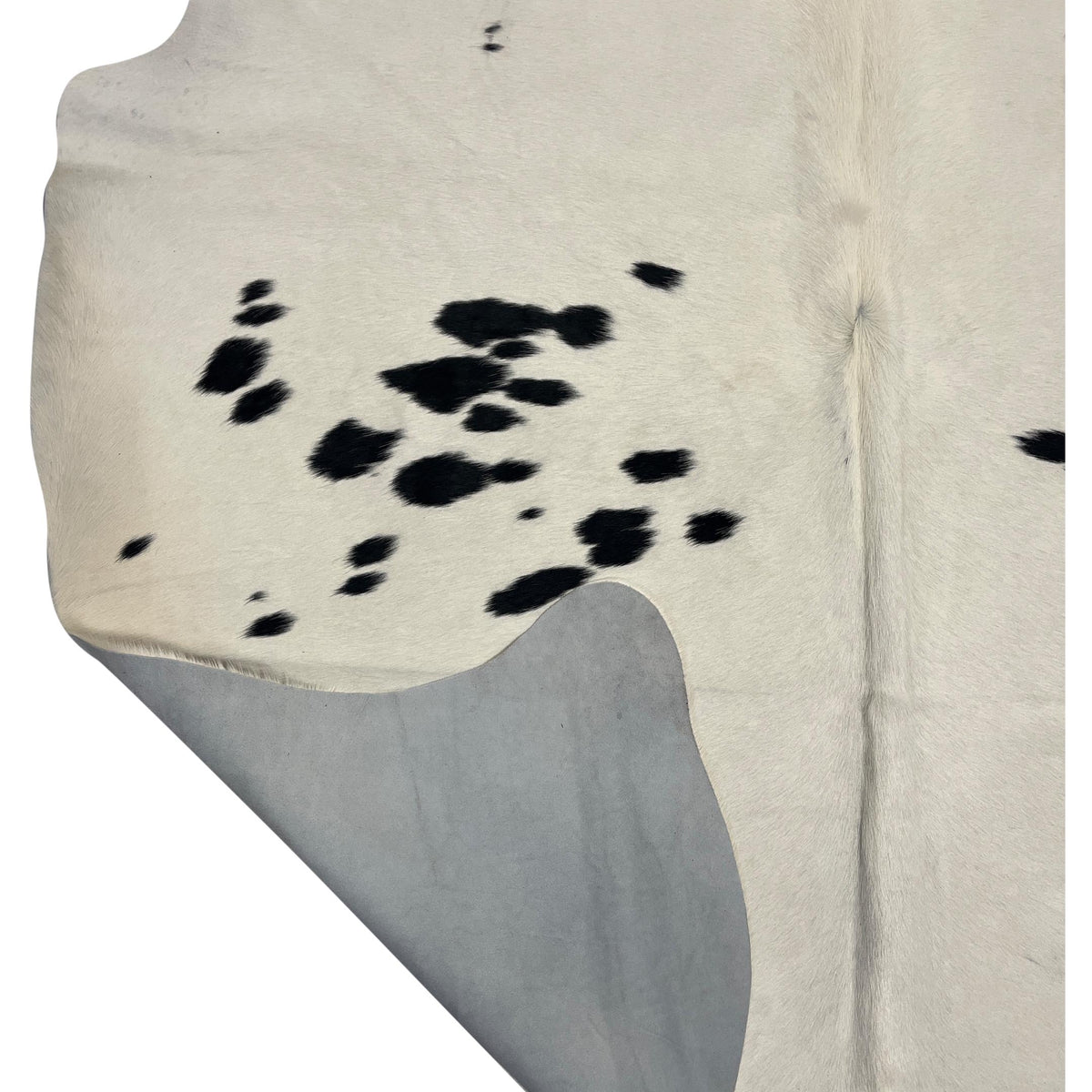 Aura Cowhide 75387 Ivory Black Cowhide Cowhide Rug