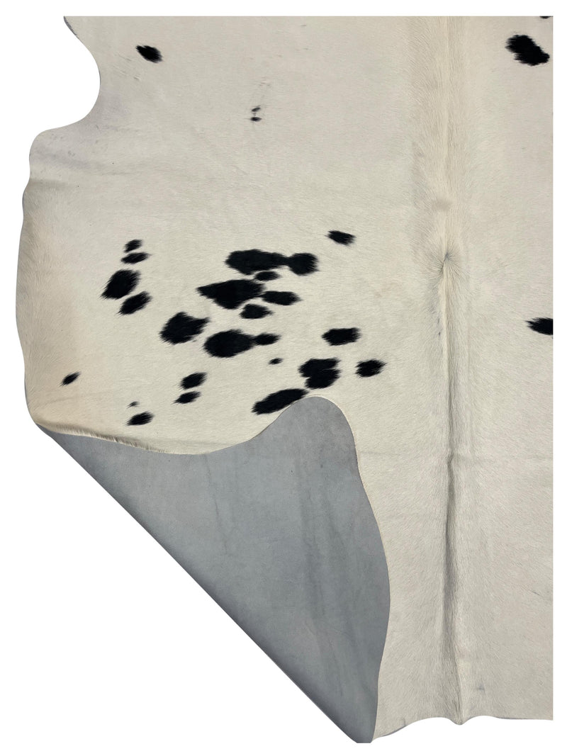 Aura Cowhide 75387 Ivory Black Cowhide Cowhide Rug
