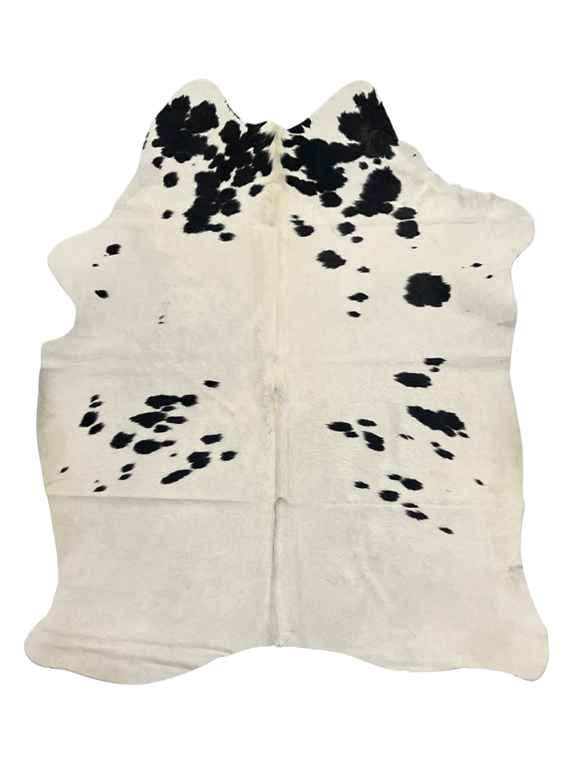 Aura Cowhide 75387 Ivory Black Cowhide Cowhide Rug