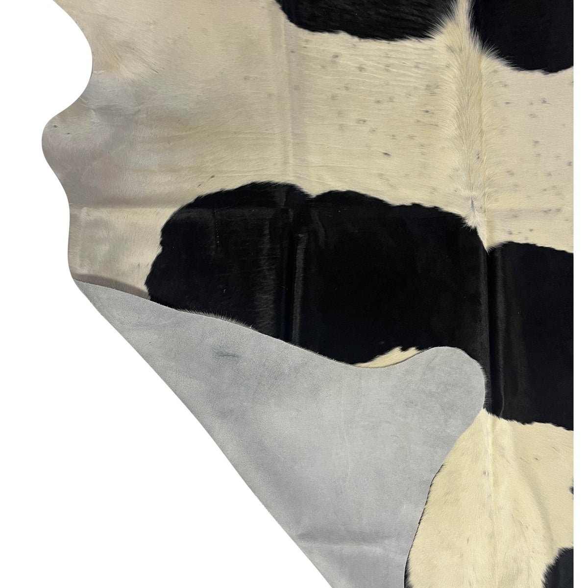 Aura Cowhide 75392 Ivory Black Cowhide Cowhide Rug