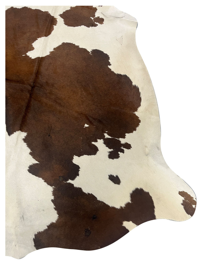 Aura Cowhide 75399 Ivory Brown Cowhide Cowhide Rug