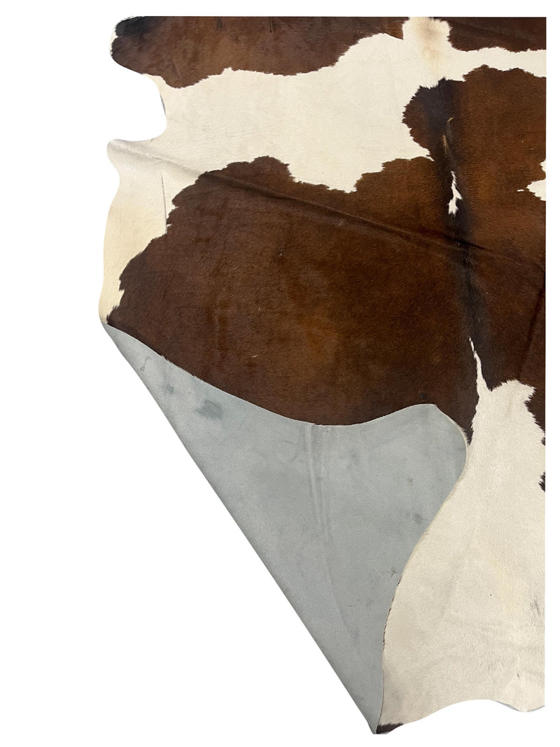 Aura Cowhide 75399 Ivory Brown Cowhide Cowhide Rug