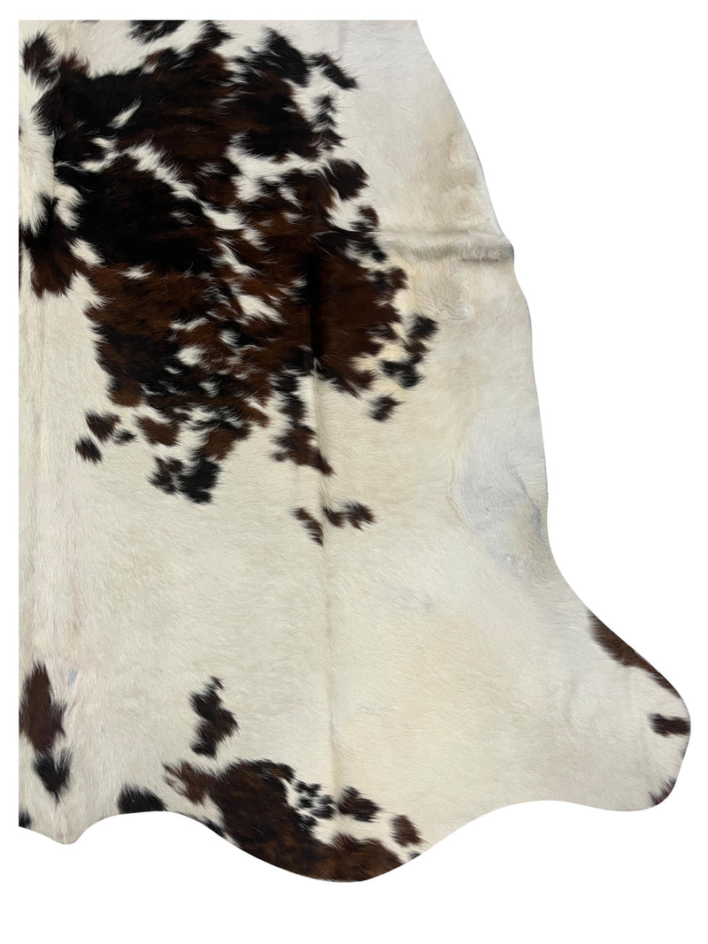 Aura Cowhide 75403 Ivory Brown Cowhide Cowhide Rug