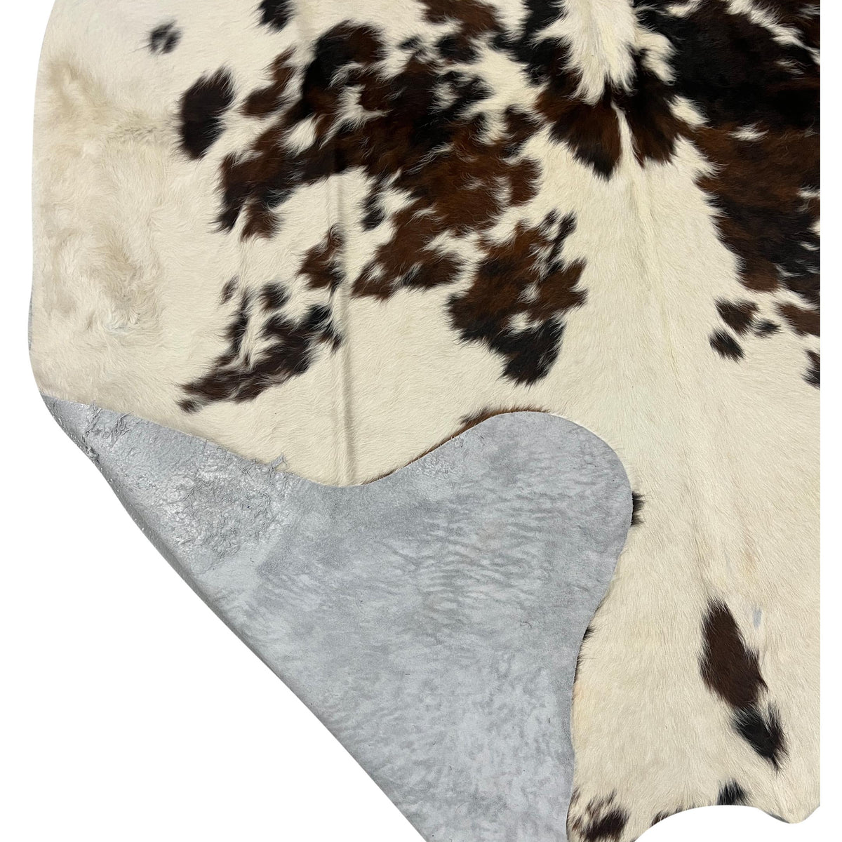 Aura Cowhide 75403 Ivory Brown Cowhide Cowhide Rug