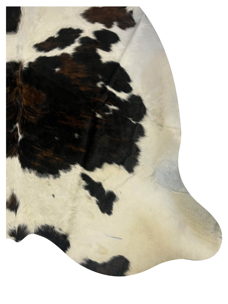 Aura Cowhide 75407 Ivory Brown Cowhide Cowhide Rug
