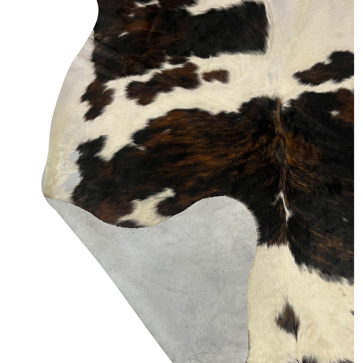 Aura Cowhide 75407 Ivory Brown Cowhide Cowhide Rug